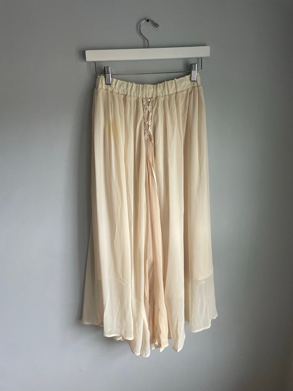 Ren Faire Maxi Skirt Cream Bohemian Renaissance Romantic Fairy Cottagecore M